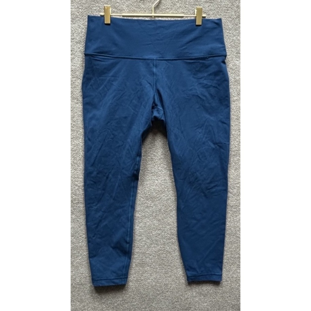 Lululemon Wunder Under High Rise 7/8 Tight Women 12 Night Tide Blue Athleisure